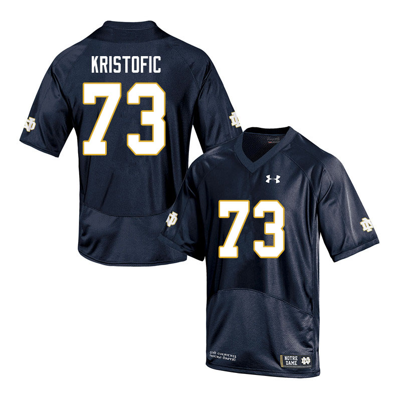 Men #73 Andrew Kristofic Notre Dame Fighting Irish College Football Jerseys Sale-Navy